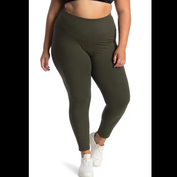Stretch Ponte Knit Pants Leggings Green 
